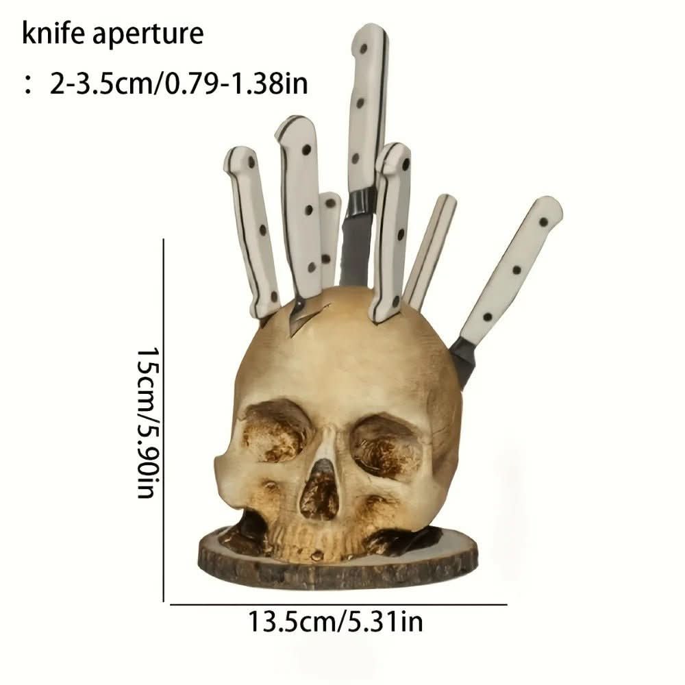 Gothic Skull Knife Holder Handmade Knife Holder