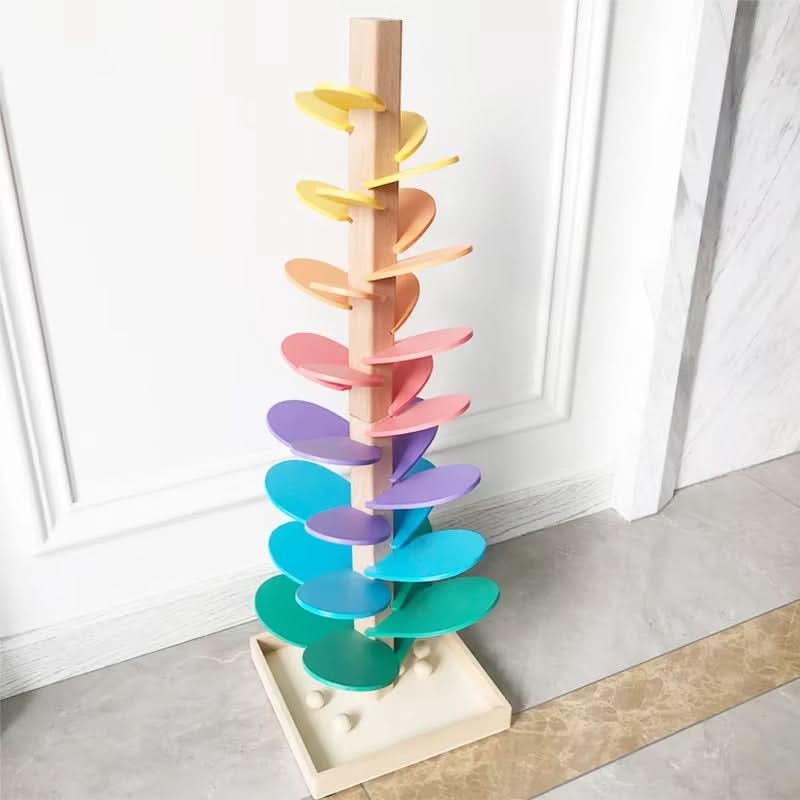 Wooden marble tower Interactive Sensory Toy