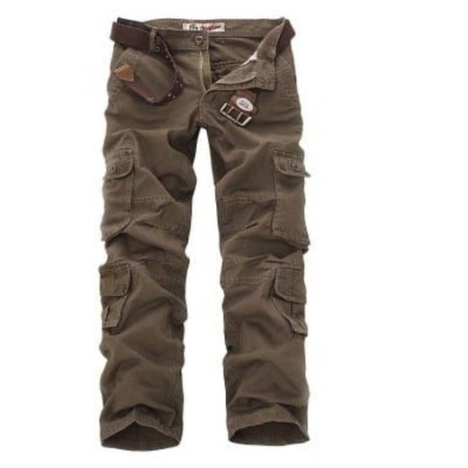 Men's Cargo Pants, Lightweight Breathable Cotton Outdoor Trousers with Multiple Pockets