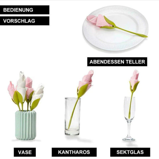 Napkin Rose Maker, Reusable Plastic Napkin Folding Tool for Dinner Parties, Weddings & Holiday Tables