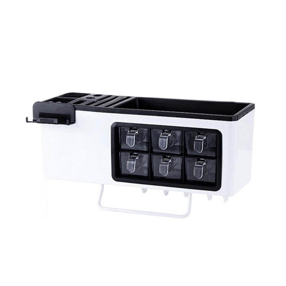 Spice Rack Organizer, Kitchen Seasoning Shelf with Phone Holder