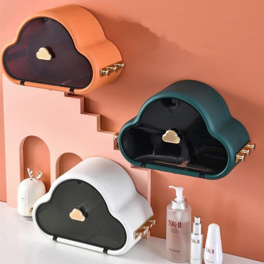 Toilet Paper Holder, Waterproof Wall Mounted Punch Free Holder
