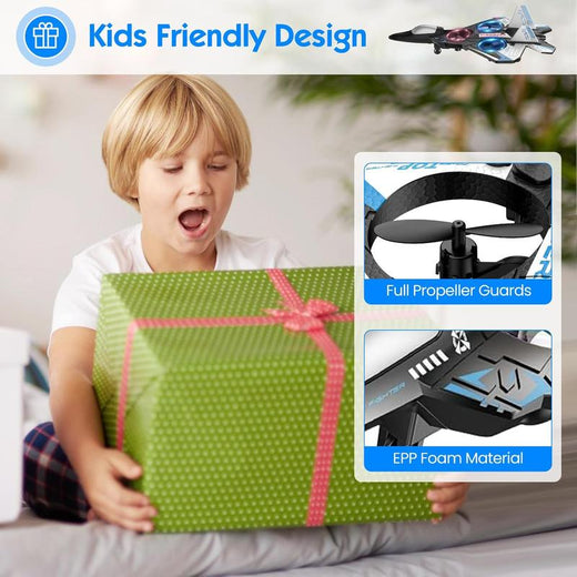 RC Stunt Jet Toy, 360 Degree Flips & LED Lights Remote Control Airplane for Kids & Beginners