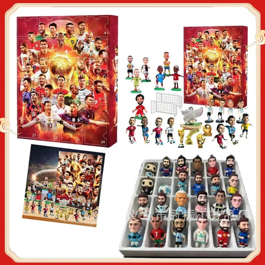 Soccer Advent Calendar, 24 Day Christmas Countdown with Soccer Toys & Surprises, Christmas Gifts for Kids