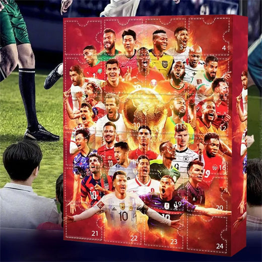 Soccer Advent Calendar, 24 Day Christmas Countdown with Soccer Toys & Surprises, Christmas Gifts for Kids
