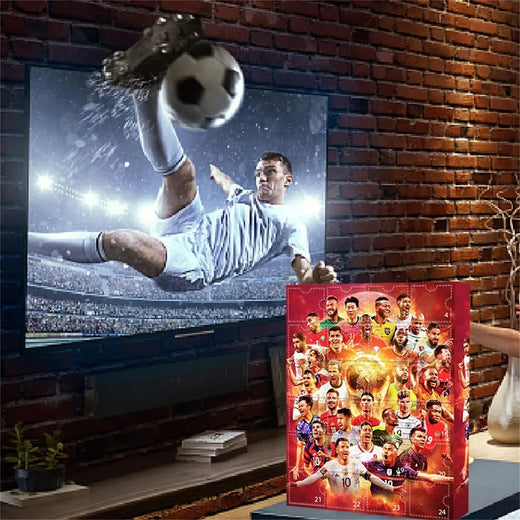 Soccer Advent Calendar, 24 Day Christmas Countdown with Soccer Toys & Surprises, Christmas Gifts for Kids