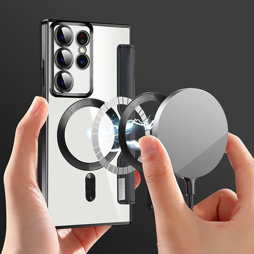 Samsung Galaxy Flip Case, Magnetic Leather Look Wallet Cover with Card Holder for S24, S23 & S22