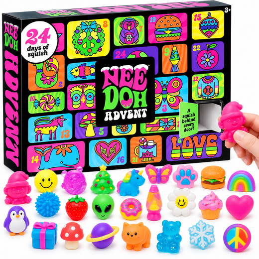 Squishy Advent Calendar 2026, 24 Day Christmas Countdown with Squishy Toys for Kids