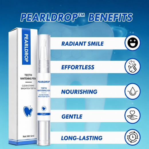 Teeth Whitening Pen, Peroxide Gel Pen with Precision Brush for Coffee, Tea & Red Wine Stains, 5 ml