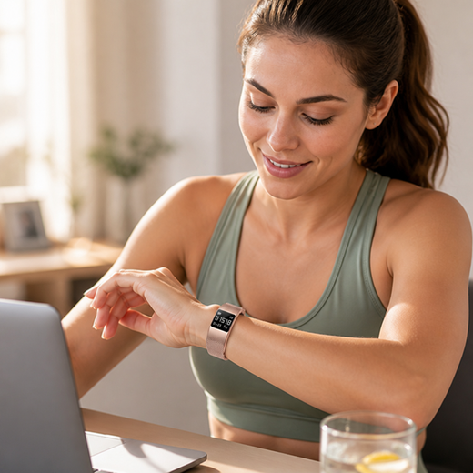 Ultra Thin Smartwatch, IPX8 Waterproof Activity & Health Tracking Watch for iPhone and Android