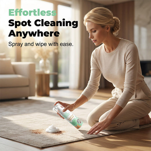 Waterless Carpet Stain Remover, Micro Foam Spot Cleaner with Towel for Rugs and Fabrics, 60 ml