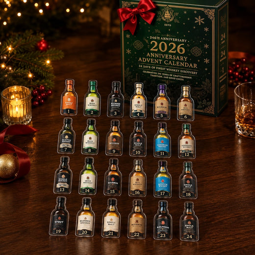 Whiskey Advent Calendar 2026, 24 Mini Decorative Bottles Christmas Countdown for Men
