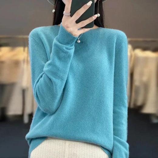 Women's Crewneck Sweater, Lightweight Soft Pullover Sweater for Layering, Work & Casual Wear