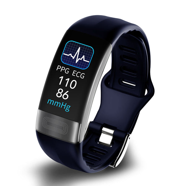Smart Watch with Blood Pressure Monitor, Heart Rate, ECG, SpO2 & Sleep Tracking Silicone Band