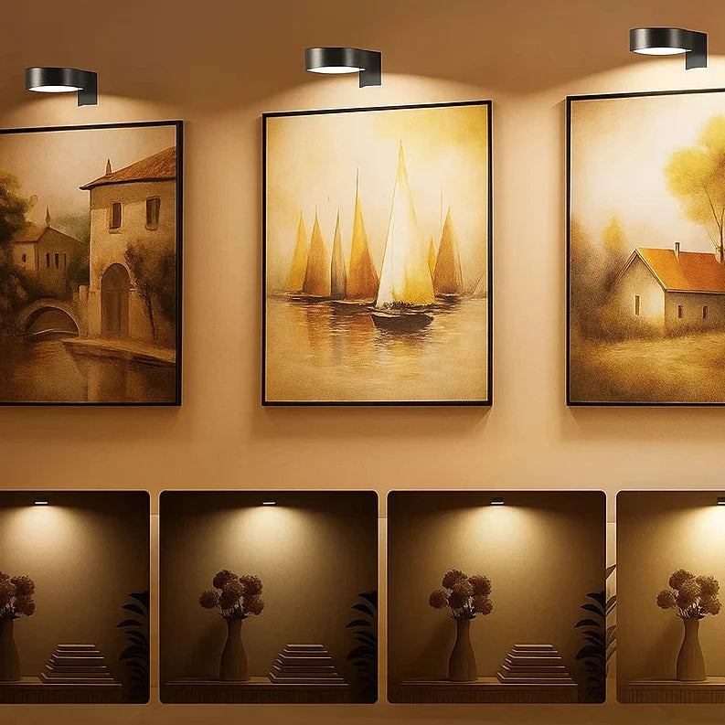 Magnetic Picture Light, Cordless, Dimmable, RGB