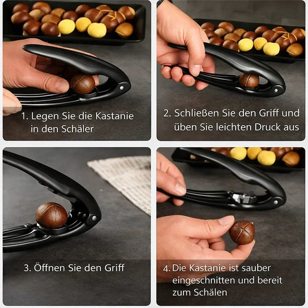 Chestnut Opener Tool, Nut Cracker for Chestnuts, Walnuts, Hazelnuts & Pecans