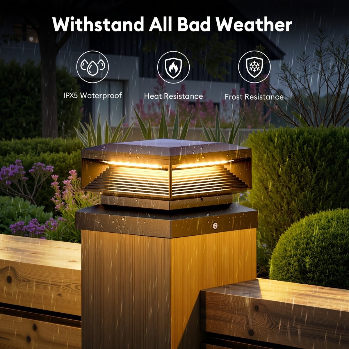 SHINEFLOW Decorative Solar Post Light