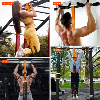 Pull-up assistance band with double foot system