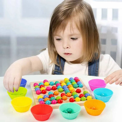 Colormatch Montessori Wooden Bead Sorting Game