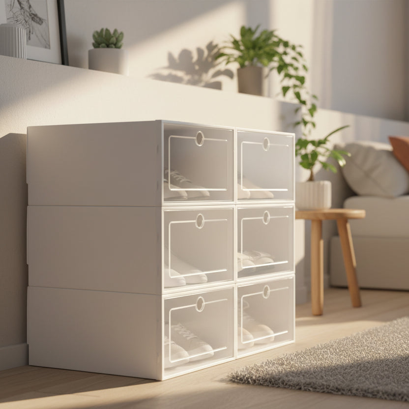 Stackable Shoe Box Transparent Storage Solution lifestyle image 3