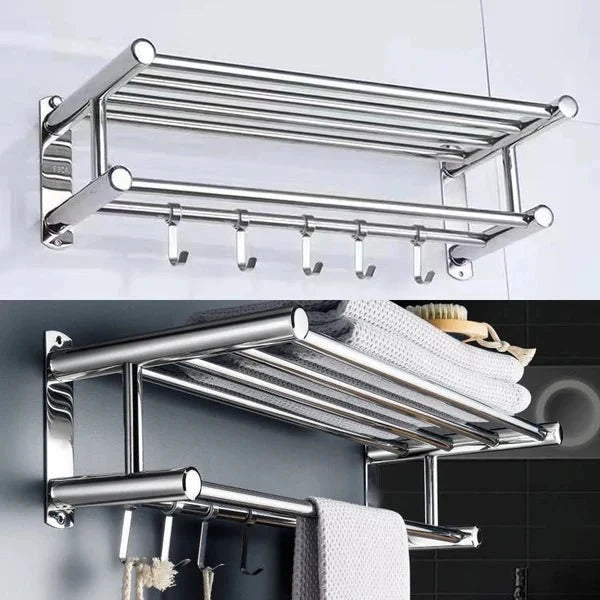 STEELRACK Stainless Steel Towel Holder Space-Saving
