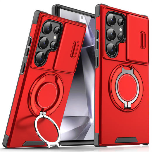 MagSafe Case for Samsung Galaxy S Series, Shockproof Cover with Camera Protection & Ring Holder