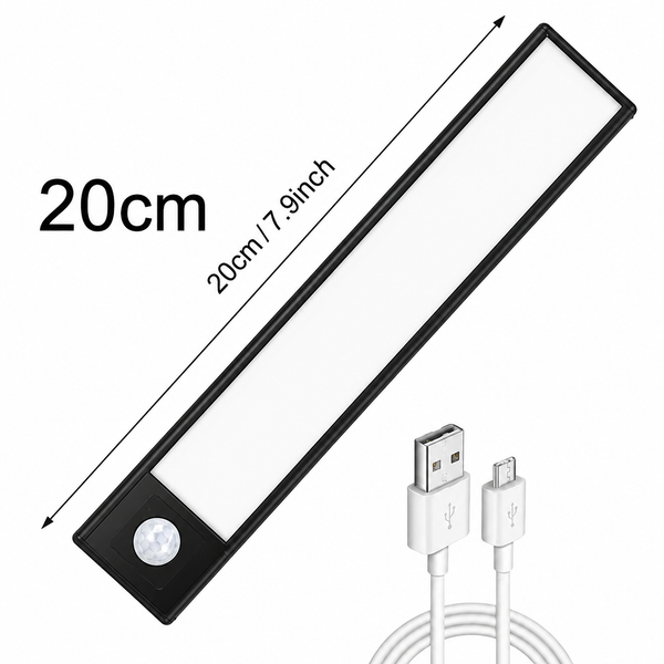 Motion Sensor Light, USB Rechargeable Magnetic LED Light Bar with Auto On & Off