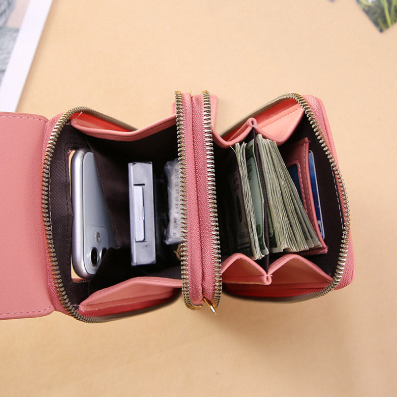 Anti-Theft Leather Bag with Touchscreen