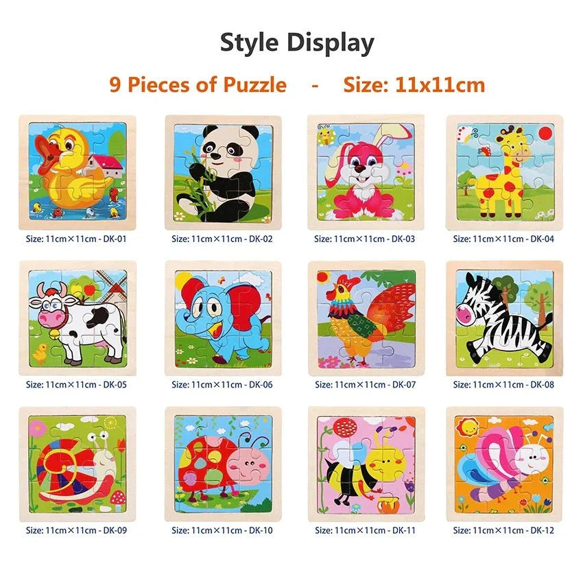 TINYLOGIX Montessori Wooden Puzzle