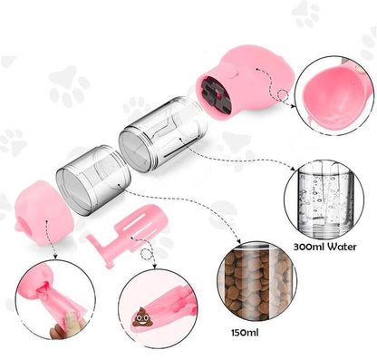 WALKIEPET BOTTLE Portable 2-in-1 Dog Drinking