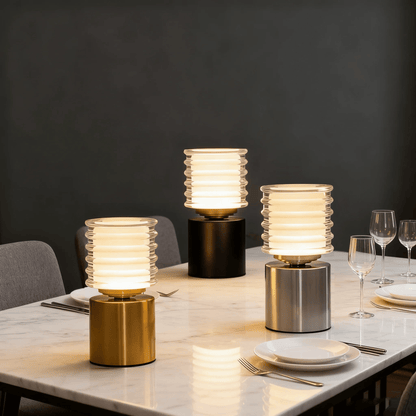 Cordless Table Lamp, Rechargeable LED Touch Lamp for Restaurant & Bedside