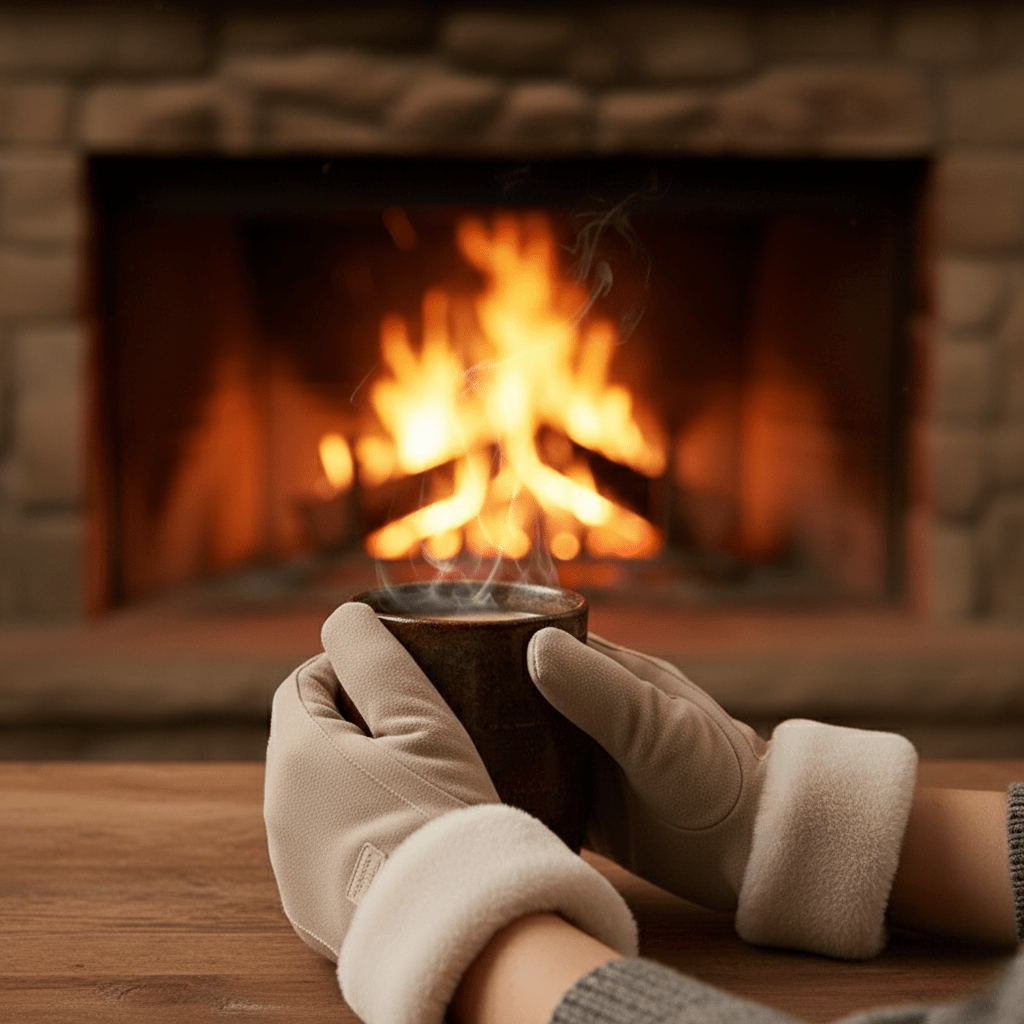 COZELLE Thick Suede Touchscreen Gloves