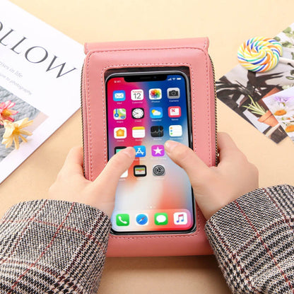 Anti-Theft Leather Bag with Touchscreen