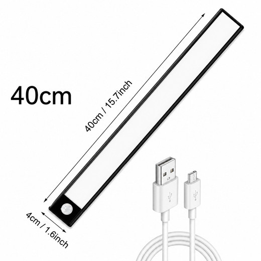 Motion Sensor Light, USB Rechargeable Magnetic LED Light Bar with Auto On & Off