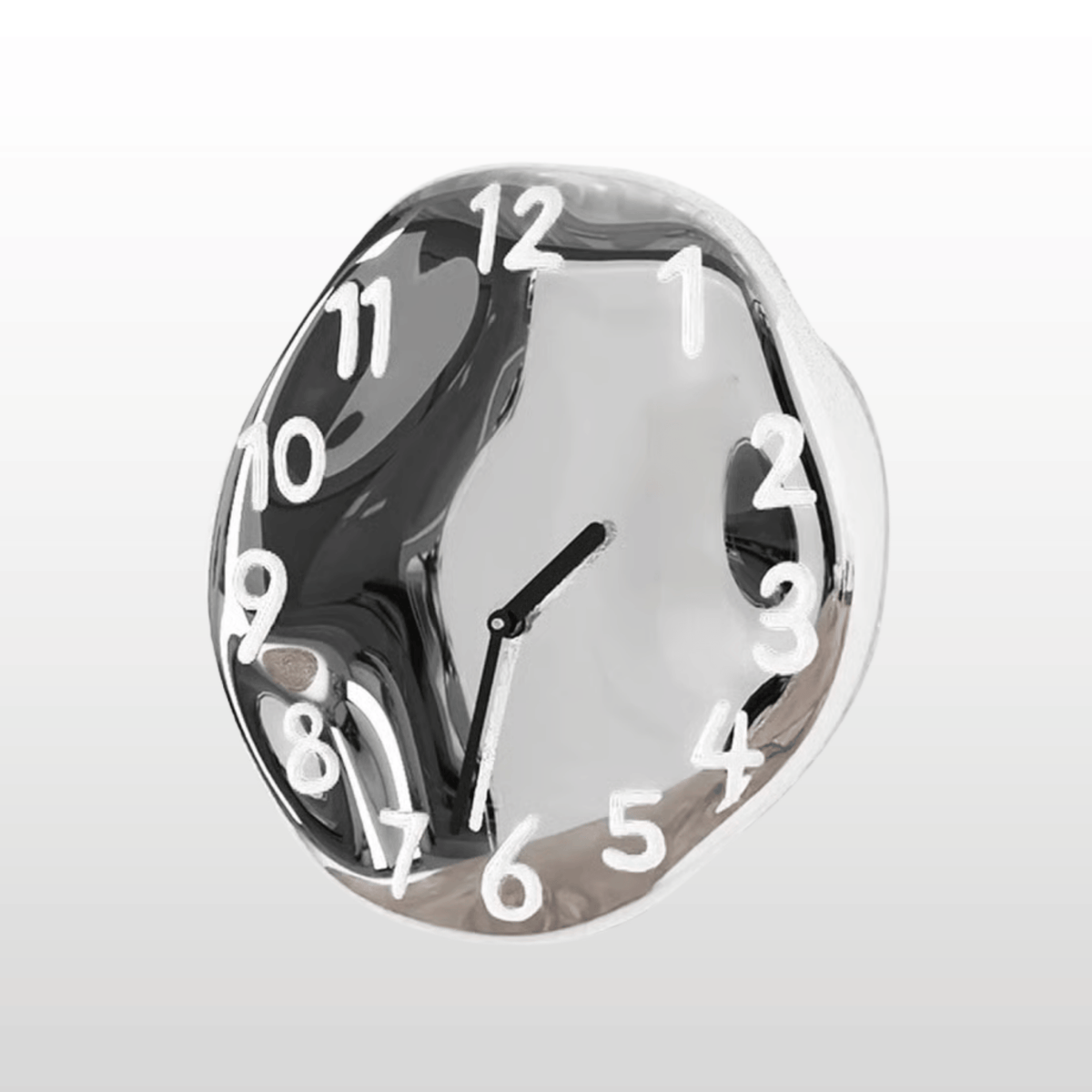 Ceramic Wall Clock, Chrome Modern Wall Clock for Living Room & Kitchen
