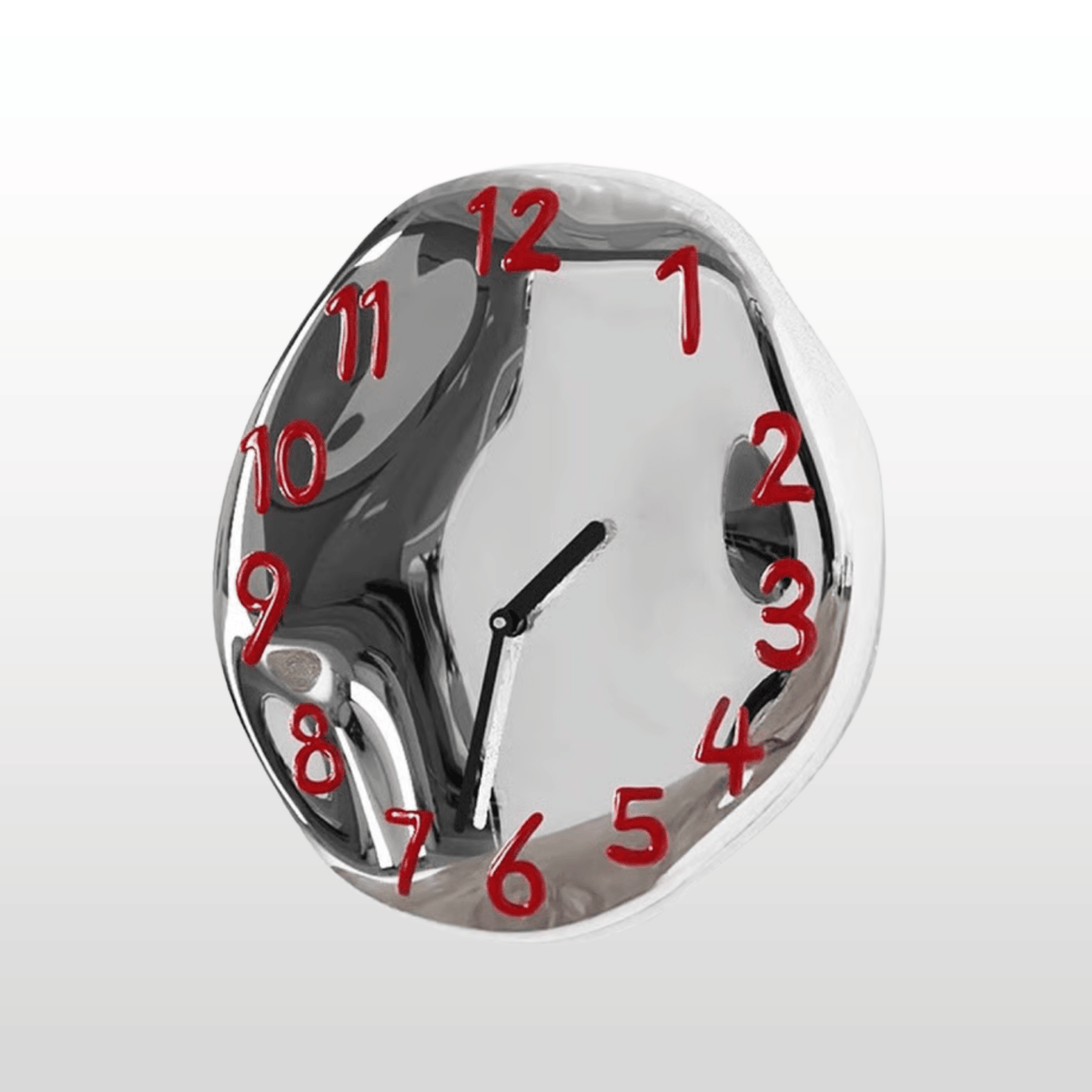 Ceramic Wall Clock, Chrome Modern Wall Clock for Living Room & Kitchen
