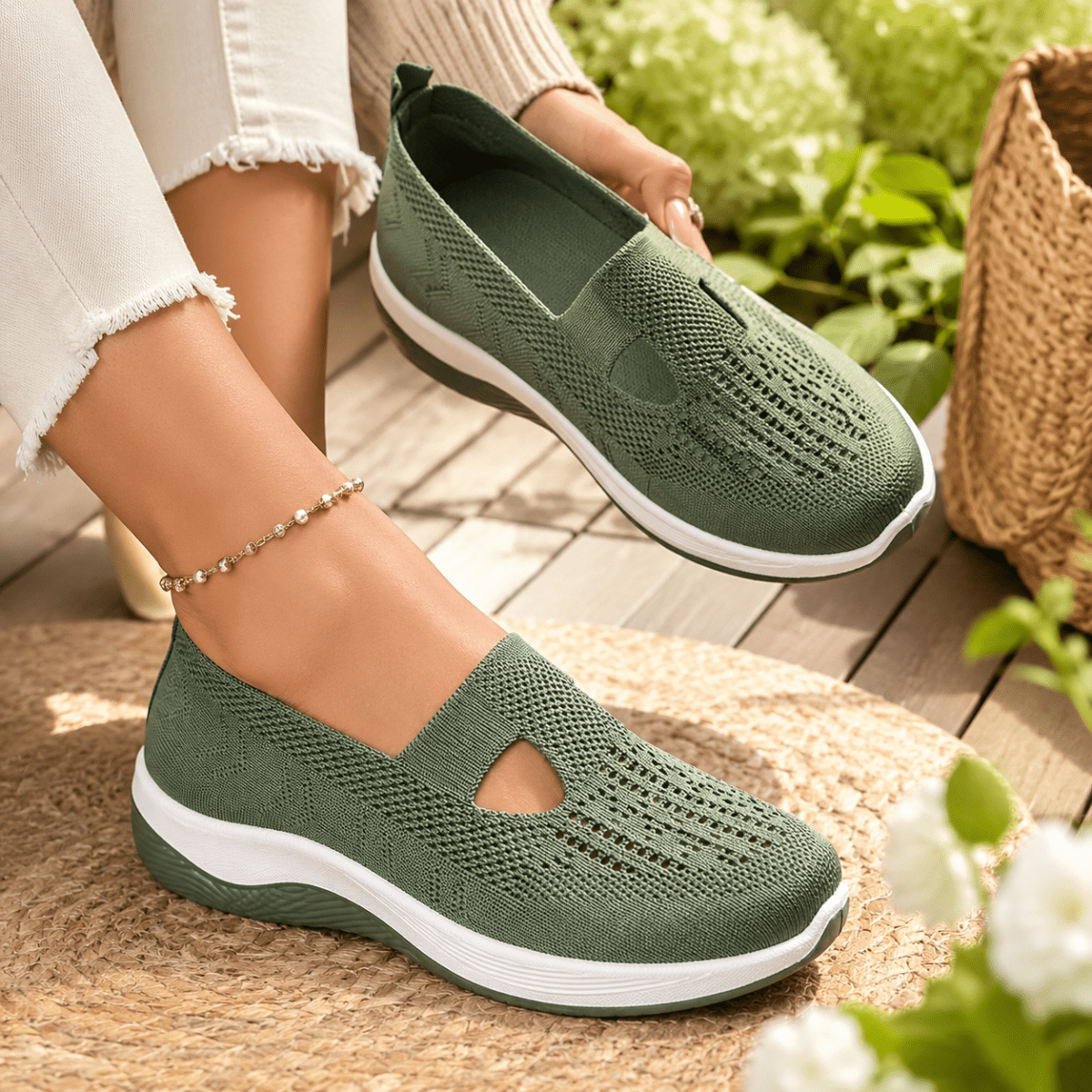 Orthopedic Slip On Shoes for Women, All Day Comfort Walking Shoes & Slippers for Women with Arch Support