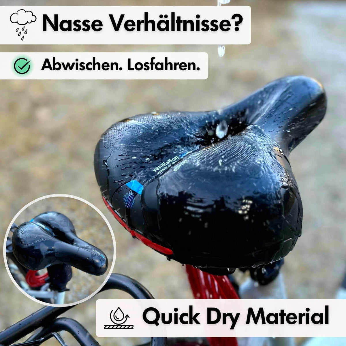 Memory Foam Bike Seat, Pressure-Relieving