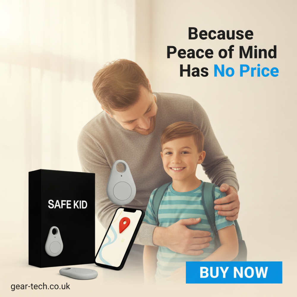 Kids GPS Tracker, Waterproof, Real-Time & SOS Alarm