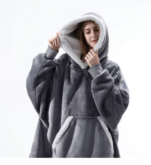 SNUGGOVA Fleece Hoodie Blanket