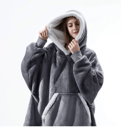 SNUGGOVA Fleece Hoodie Blanket