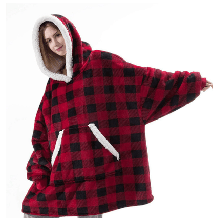 SNUGGOVA Fleece Hoodie Blanket