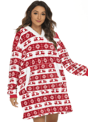 SNUGGOVA Fleece Hoodie Blanket