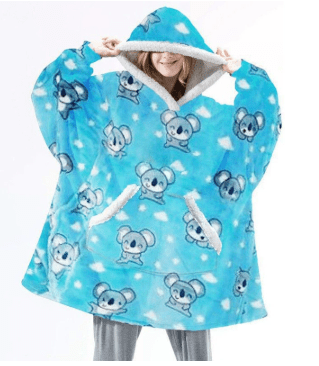 SNUGGOVA Fleece Hoodie Blanket