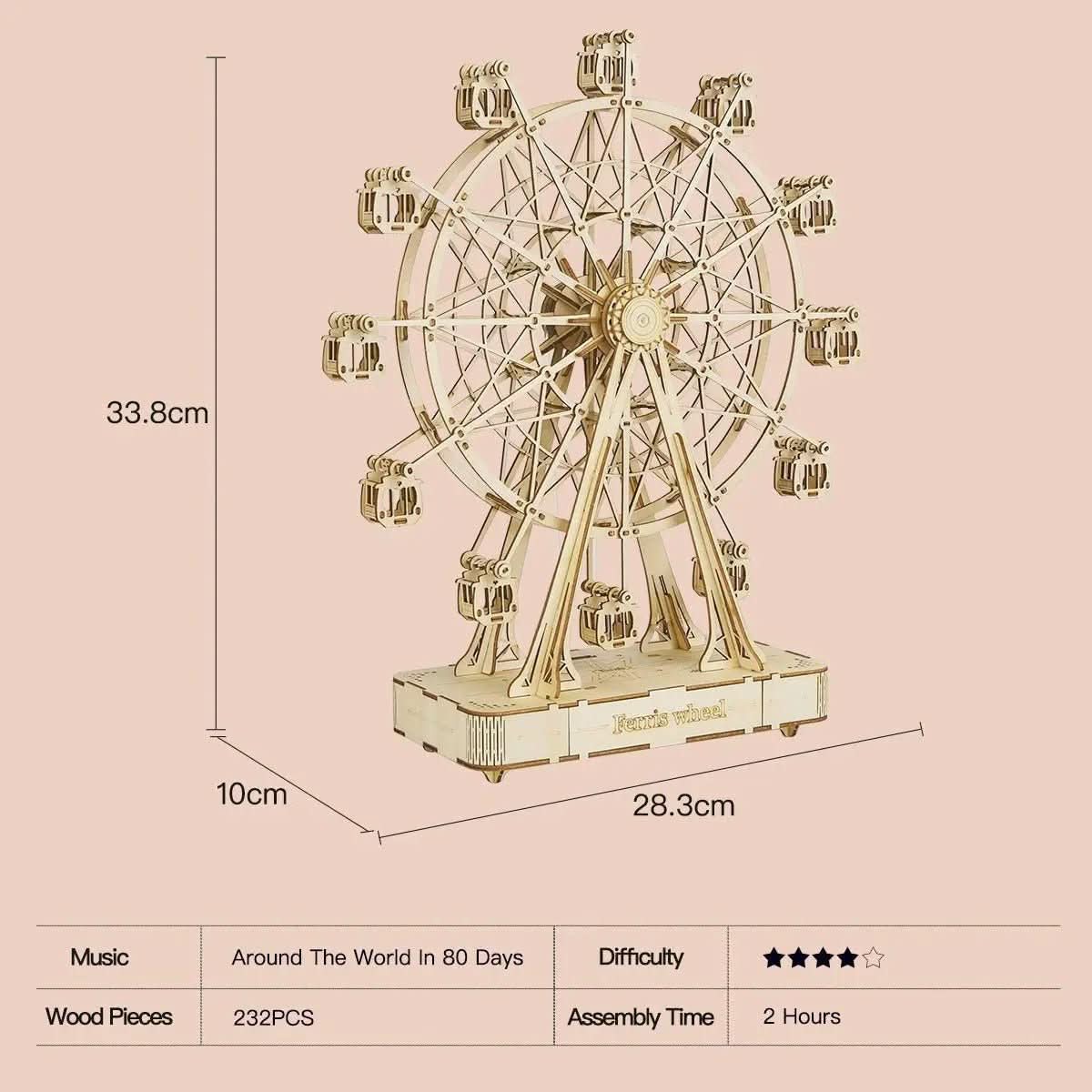 WheelCraft 3D Wooden Model Ferris Wheel