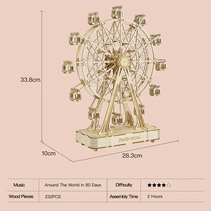 WheelCraft 3D Wooden Model Ferris Wheel