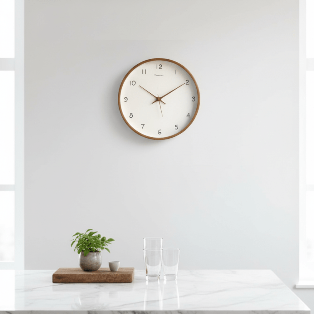 TIMEHAVEN Quiet Wooden Wall Clock
