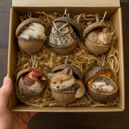 FORESTDREAM Cute Sleeping Forest Friends Figurine