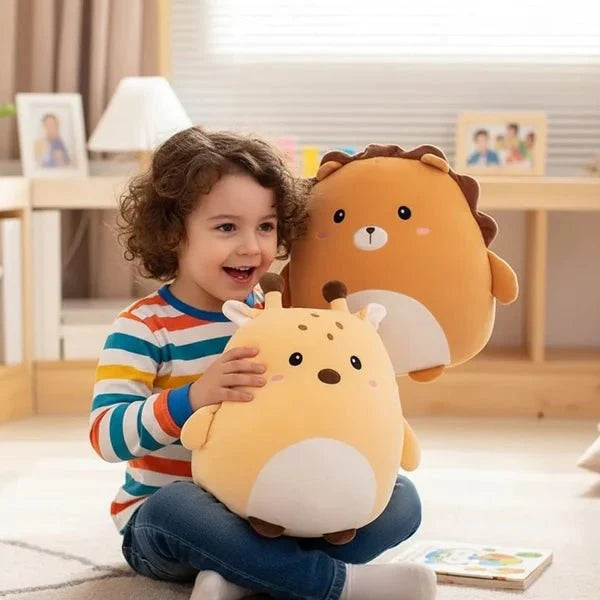 PLUSHZOO Soft Squeezable Animal Pillow