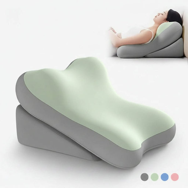 Adjustable Wedge Pillow, Ergonomic Back Support Cushion for Sitting Up in Bed, Reading & Lounging